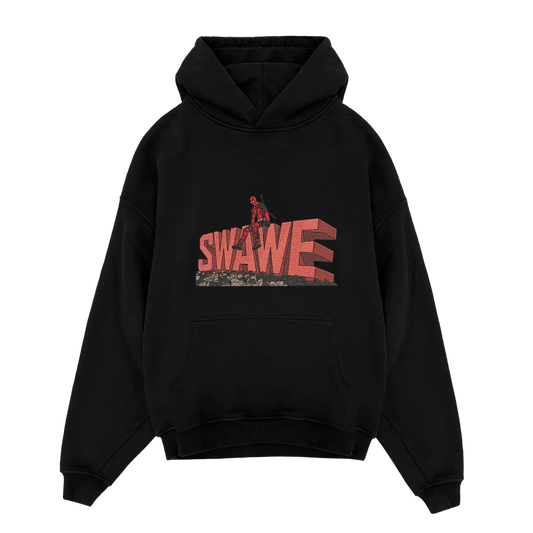 'Pool and Swawe' Embroidered: Hoodie
