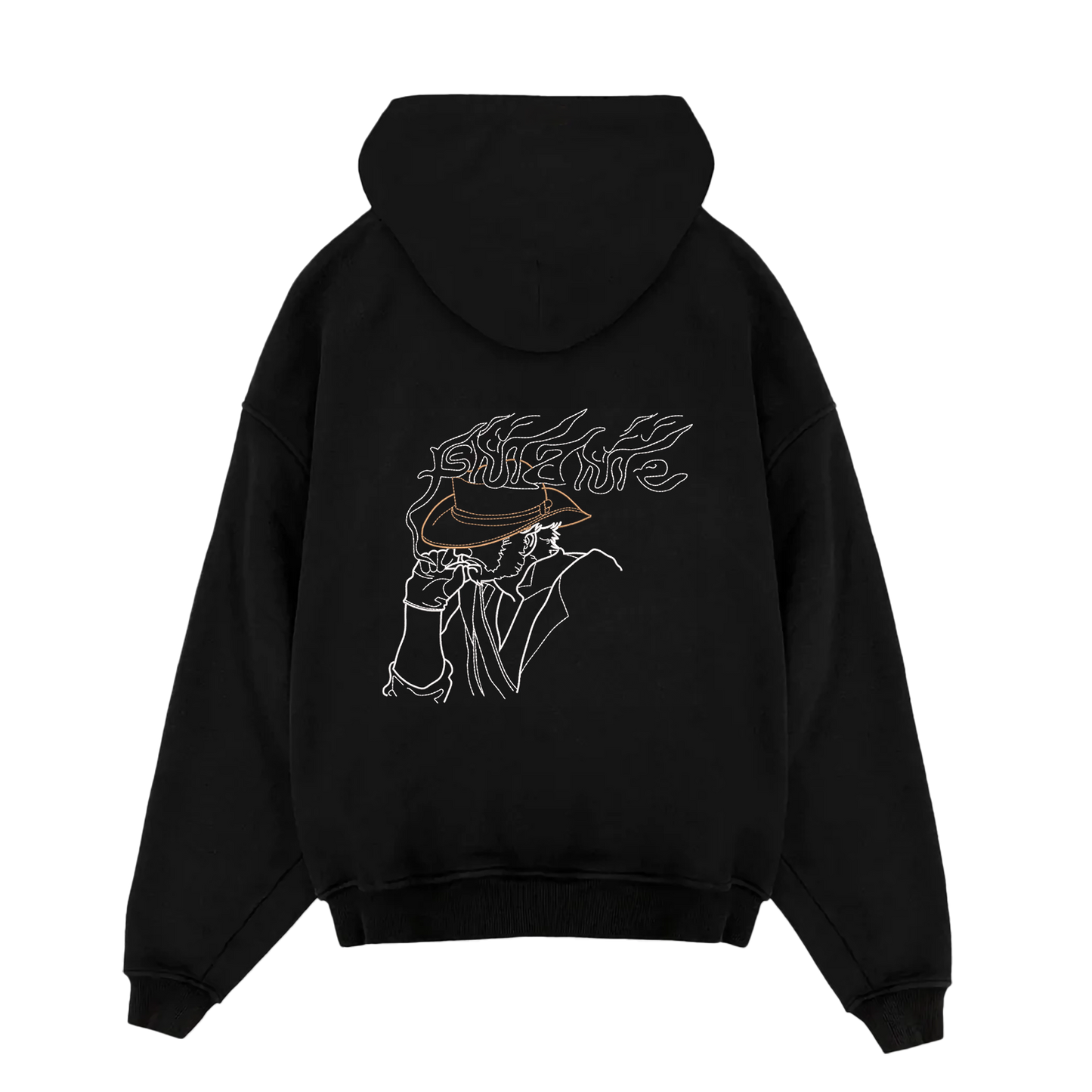 'WILD WEST FLAMES' EMBROIDERED: HOODIE