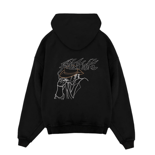 'WILD WEST FLAMES' EMBROIDERED: HOODIE